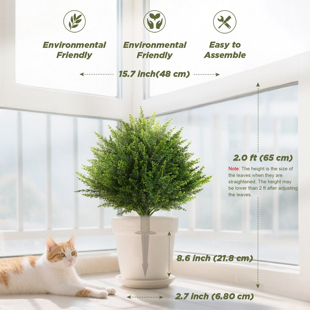 2FT 2 Set Super Dense Artificial Cedar