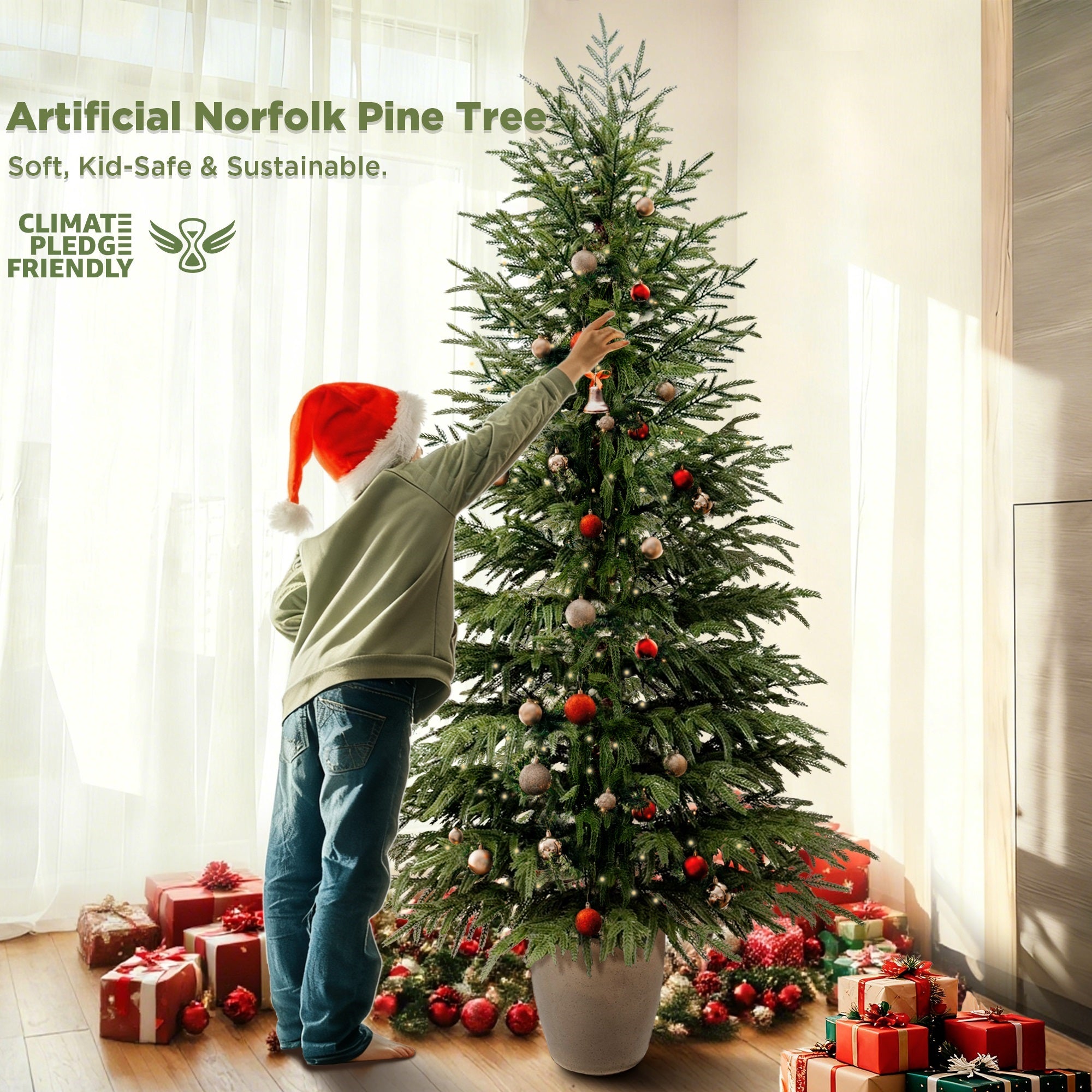 2/3/4/5/6FT Artificial Norfolk Pine Trees