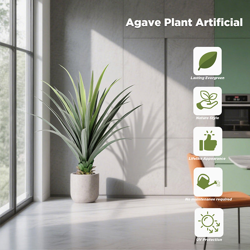 4FT Spiked Agave Potted Plant