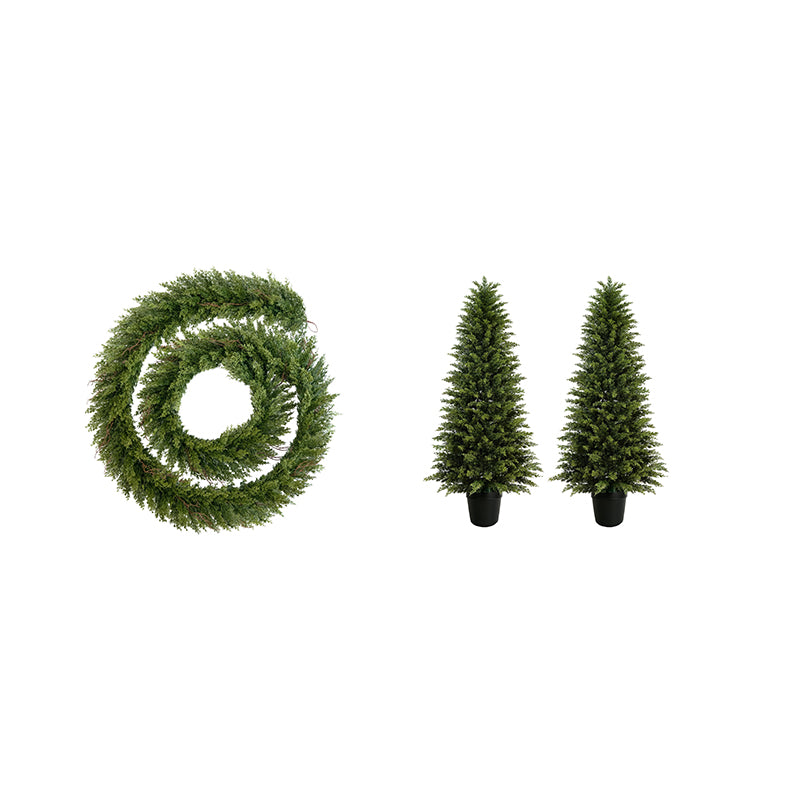 2/3/4/5FT 2Pack The King of Christmas trees(Cypress Trees)