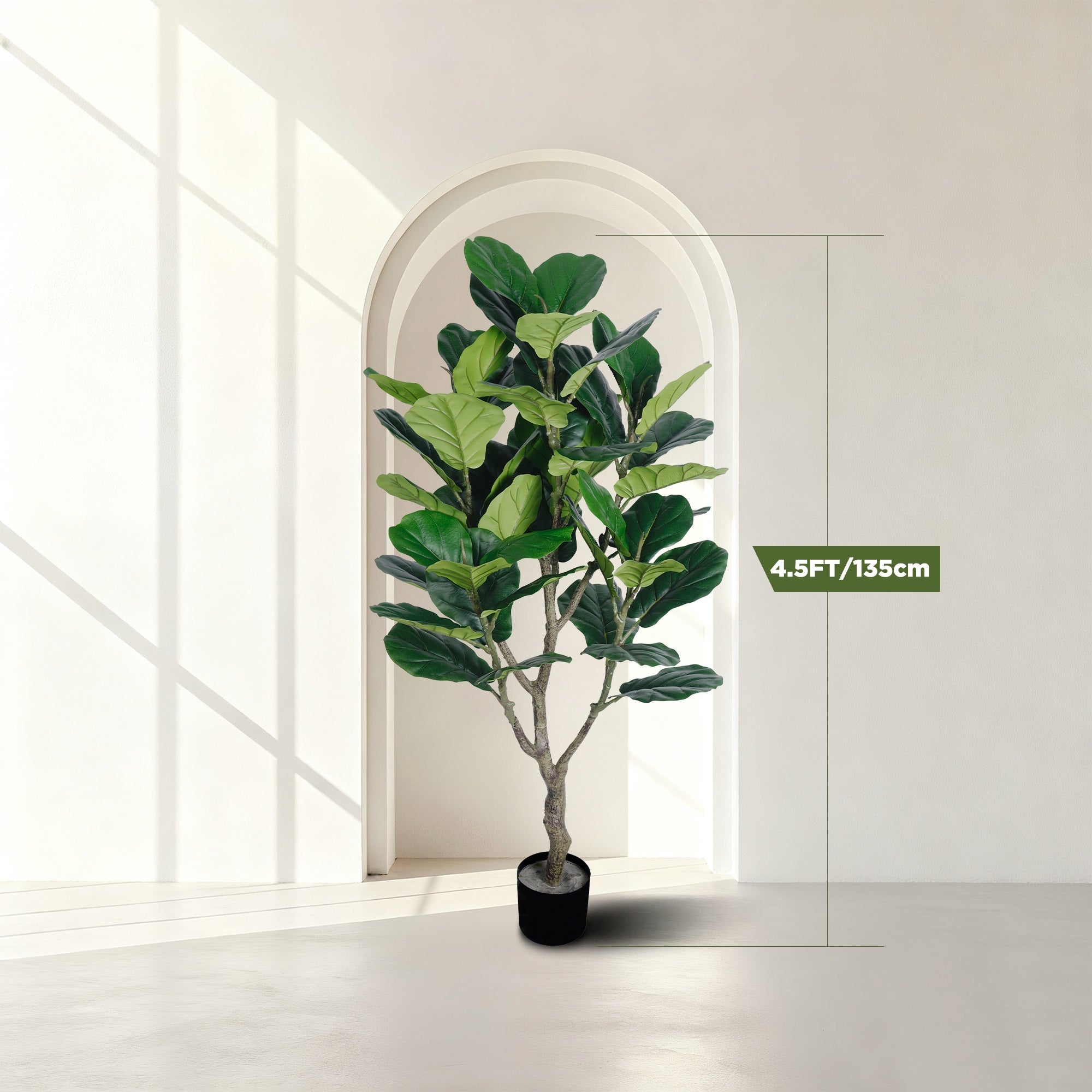 4.5FT Artificial Ficus Lyrata Fiddle Leaf