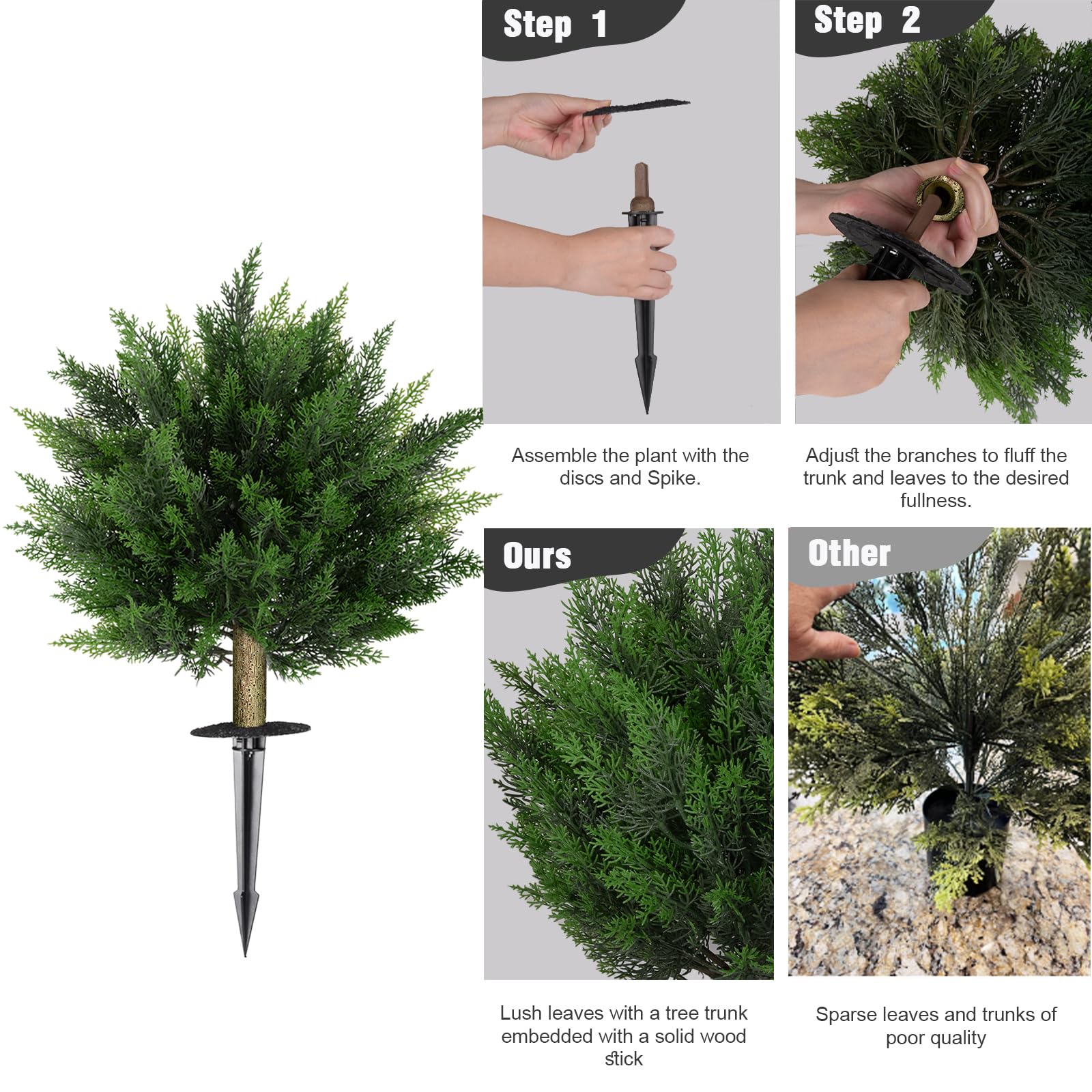 Faux Cypress Topiary Tree-3